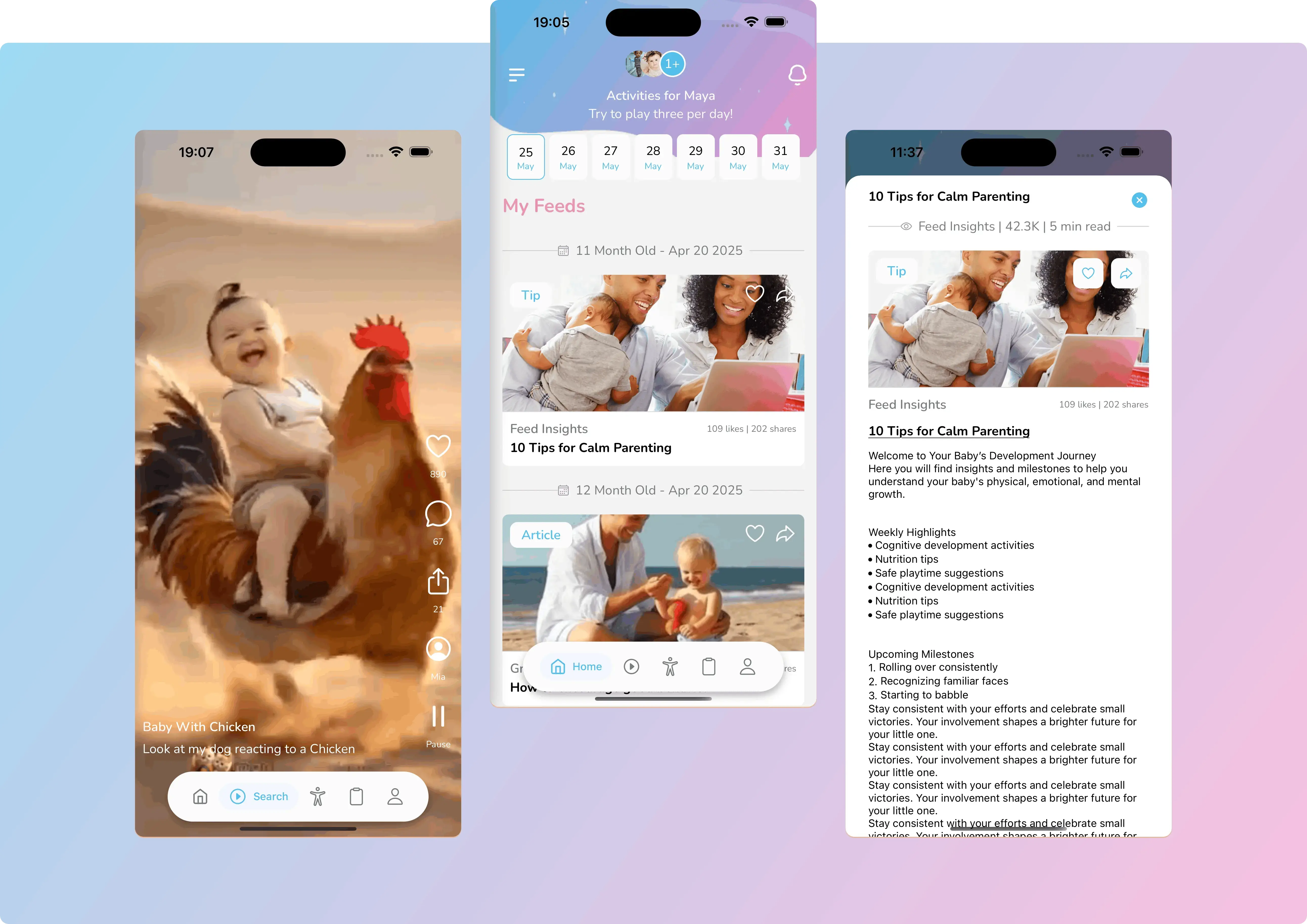BabyCare Feed Section